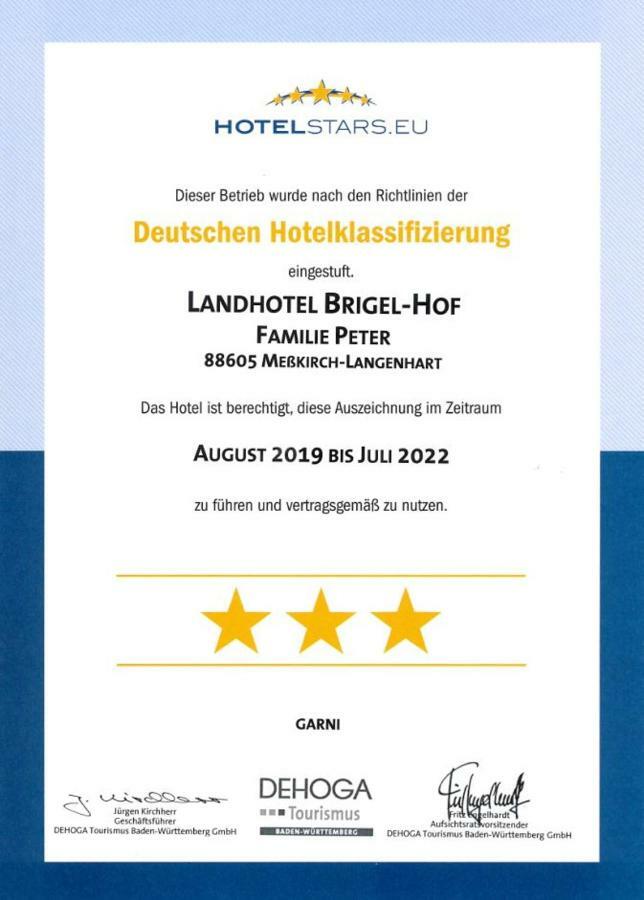 Hotel Brigel-Hof Messkirch Exterior foto